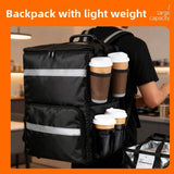 Custom Large Capacity Thermal Insulated Zipper Closure Backpack for Pizza Delivery Riders Multifunctional Cold-Proof Cooler Bag