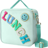 Cross-Border Popular Outdoor Portable Insulated Aluminum Film Lunch Bag Fashion Embroidered Letter for Smiley Face Cooler Bags