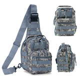 Multi-functional Camping Hiking Tactical Waist Bag Outdoor LOGO Crossbody Bag Camouflage Single Shoulder Sling Men Chest Bag
