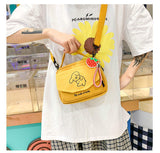 Fashion Canvas Animal Prints Small Square Zipper Closure Single Strap Casual Women Luxury Shoulder Tote Handbag Korean Version
