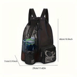 Custom Drawstring Waterproof Fashion Swimming Bag Mesh Zipper Backpack with Wet Bag for Beach Gym Use Swim Sport Lining Bags