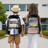 PVC Transparent Waterproof Double-Shoulder Backpack Outdoor Casual Sports Portable Large Capacity Leisure Students Sports Bag