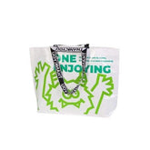 PP Woven Bag Trendy Large Capacity Reusable Ribbon Handheld Bag with Logo Print for Clothing Store Opening
