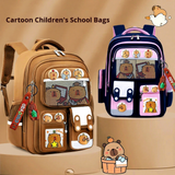 New Children's Oxford Backpack for Boys Girls Grades 1-3 Large Capacity Lightweight Breathable Waterproof Kapibara School Bag