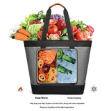 Portable Oxford Cloth Insulated Cooler Bag Waterproof Outdoor Camping Food Preservation and Shopping Bags
