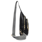 Chest Bags for Women Sling Bag With Guitar Strap Leather Crossbody Belt Bag Fashion Fanny Pack