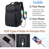 Backpack for Travelling Bagpack Mens Business Back Packs Laptop Travel Backpack Bag With USB Charging Port