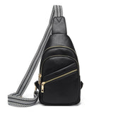 Chest Bags for Women Sling Bag With Guitar Strap Leather Crossbody Belt Bag Fashion Fanny Pack