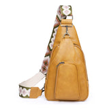 Chest Sling Bags Unisex for Women Men Sports Shoulder Crossbody Leather Fanny Pack