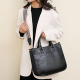 New Casual Retro Tote Bag for Women Fashionable and Versatile One Shoulder PU Leather Crossbody Bag Lady Style