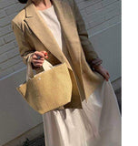 Luxury Bucket Countryside Straw Weaving Summer Sandal Vacation Knitted Beach Holiday Woven Bag Retro Leisure Portable Handbags