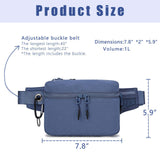 Trendy Waterproof Running Sports Fanny Pack Unisex Adjustable Strap Waist Bag Nylon Crossbody Belt Bag
