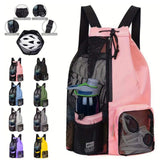 Custom Drawstring Waterproof Fashion Swimming Bag Mesh Zipper Backpack with Wet Bag for Beach Gym Use Swim Sport Lining Bags