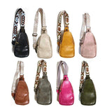 Designer Women's PU Leather Vintage Sling Bag Stylish Crossbody Waist Belt Purse Bohemian Straps Fashionable Lady's Saddle Bag