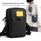 Men's Polyester Waterproof Waist Bag Korean Style Functional Chest Shoulder Multifunctional Sports Crossbody Mobile Phone Bag