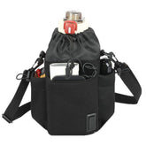 Sports Gym Bag Insulated Water Cup Holder Magnet Diving Material Cross-Body Strap Mouth Magnetic Water Bag