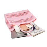 Tote Bag Large Capacity Summer PVC Jelly Open Closure DIY Beach Bag with Two Handles Waterproof for Women