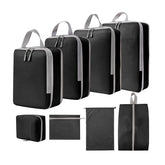 8 Pcs Set Foldable Waterproof Portable Oxford Cloth Storage Bags Zipper Closure Custom Logo Sport Fashion Travel Packing Cube
