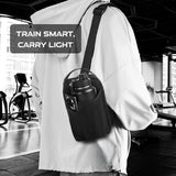 Magnetic Gym Bag Oxford Water Bottle Bag with Polyester Lining Mini Portable Crossbody Bag for Daily Outing Fitness Gym Holder