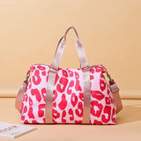 European American Cow Pattern Travel Bag Large Waterproof Polyester Satchel for Women Dry Wet Separation Fitness Fashion Bags