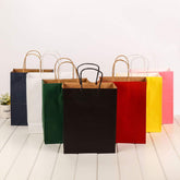 Recyclable Kraft Paper Bag with Twisted Handle Reusable Shopping Bags