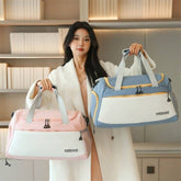 Large Capacity Nylon Duffel Bag Polyester New Design Yogurt Sports Small Gym Bag Portable Shoe Compartment Drawstring
