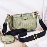 Pure Color Fashion Bags for Ladies Girls Stone Grain Bags Women Handbags Ladies Mother Leather Pursery