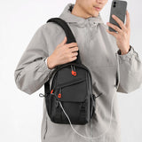 Waterproof Casual Sports Fashion Chest Bag Men's Trendy Multi-function Large-capacity Cycling Lightweight Sling Bag