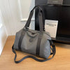 Unisex Fashion Letter Pattern Travel Luggage Bag Large Capacity Yoga Sports Gym Oxford Cloth Waterproof Durable Duffle Bags