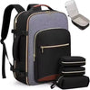 Spot Cross-Border Geometric Color Contrast Multi-Piece Waterproof Polyester Backpack Large Storage Business Travel Luggage Body