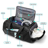 Men's High End Gym Bag Large Capacity Waterproof DryWet Separation Carrying Strap Shoe Compartment for Travel Sports Duffle Bags
