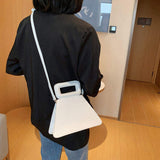 Women Triangle Shape Top-Handle Handbags Personality Crocodile Pattern Crossbody Bags for Ladies Small Phone Bag New Tote Purse