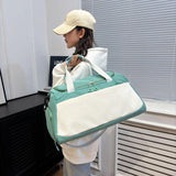 Fashion Large Capacity Portable Travel Bag Lightweight Gym Bag With Shoes Compartment pink Sports Fitness Bag