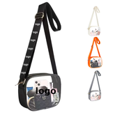 High Quality Transparent PVC Shoulder Bag Fashionable Zipper Security Backpack Coin Storage for Outdoor Travel Stadium Concert