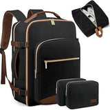 Spot Cross-Border Geometric Color Contrast Multi-Piece Waterproof Polyester Backpack Large Storage Business Travel Luggage Body