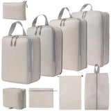 9-Piece Eco-Friendly PET Travel Packing Cubes Set Fashionable Multifunctional Luggage for Suitcases