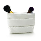 Large Capacity Quilted Cosmetic Bag Portable High-End Polyester for Business Trip Female Makeup Brushes Toiletry Storage