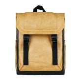 Eco-Friendly DuPont Paper Backpack Color-Block Urban Simplicity Large Capacity Compartments Trendy Casual Travel Bag