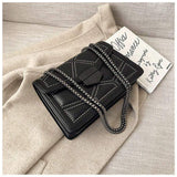 Handbags Fashion Lock Shoulder Messenger Bags Carving Machine Routerll Chains Tote Bag New PU Polyester