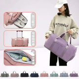 Bedroom Women Plush Bear Slippers Spend the Night Weekender Gym Overnight Duffle Travel Sport Bag Set
