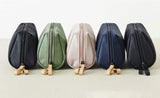 Simple Exquisite Polyester Makeup Bag with Zipper Closure Lipstick Clutch Korean Style Portable Mini Travel Cosmetic Storage Bag