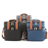 Large Capacity Double Layer Insulated Lunch Bag Waterproof Oxford Material Food Ice Cooler Crossbody Outdoor Picnic Letter
