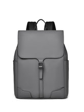 Backpack PU Large Capacity Casual Business Computer Bag Retro Waterproof Student Arcuate Shoulder Strap Travel Laptop Bag