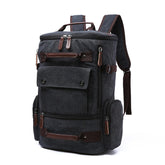 Men's Large Capacity Canvas Tactical Backpack Anti-Theft Oxford Cotton Soft Multi-Functional for Outdoor Casual Business Travel
