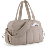 Bag Large Capacity Travel Sports Bags with Toiletry Shoe Compartment Portable Women's Quilted Weekend Duffle Bag