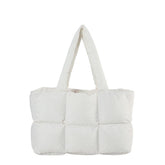 Herald Puffer Tote Bag for Women, Large Quilted Puffy Handbag Lightweight Satchel Purse for Work Travel Gym Shop