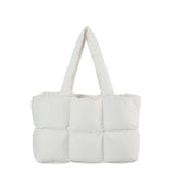 Herald Puffer Tote Bag for Women, Large Quilted Puffy Handbag Lightweight Satchel Purse for Work Travel Gym Shop