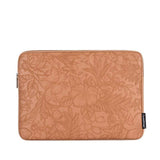 Floral Pattern PU Laptop Sleeve Case Waterproof CanvasArtisan Casual Zipper Slim Laptop Sleeve for Macbook Air/Pro