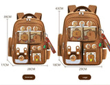 New Children's Oxford Backpack for Boys Girls Grades 1-3 Large Capacity Lightweight Breathable Waterproof Kapibara School Bag