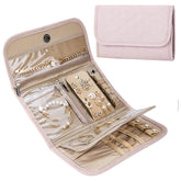 New Hot Travel Jewelry Organizer Case Foldable Jewelry Storage Roll for Earrings Necklaces Rings Bracelets Brooches